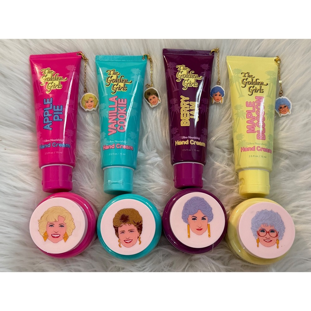 Golden Girls Hand Cream and Body Scrub 8 Piece Set Rose Blanche Dorothy Sophia